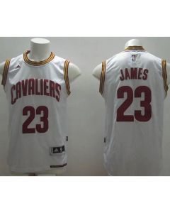 Revolution 30 Cavaliers #23 LeBron James White Home Stitched NBA Jersey