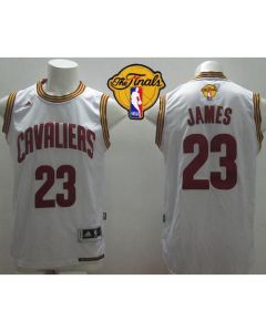 Revolution 30 Cavaliers #23 LeBron James White Home The Finals Patch Stitched NBA Jersey
