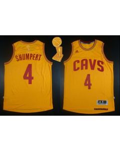 Revolution 30 Cavaliers #4 Iman Shumpert Gold The Champions Patch Stitched NBA Jersey