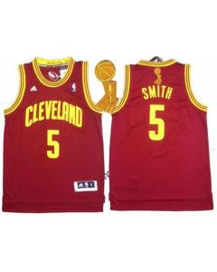 Revolution 30 Cavaliers #5 J.R. Smith Red The Champions Patch Stitched NBA Jersey