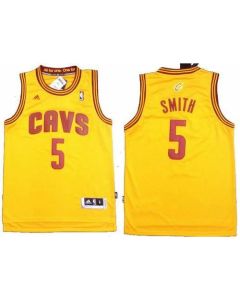 Revolution 30 Cavaliers #5 J.R. Smith Yellow Stitched NBA Jersey