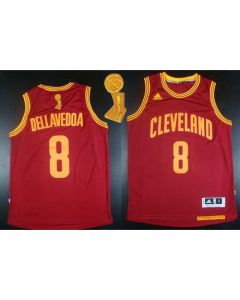 Revolution 30 Cavaliers #8 Matthew Dellavedova Red The Champions Patch Stitched NBA Jersey