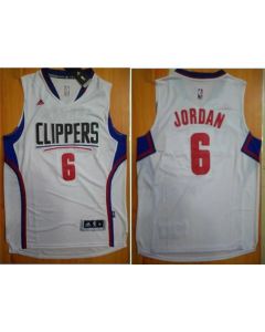 Revolution 30 Clippers #6 DeAndre Jordan White Stitched NBA Jersey