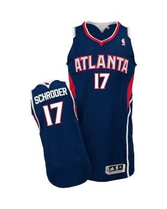 Revolution 30 Hawks #17 Dennis Schroder Blue Stitched NBA Jersey