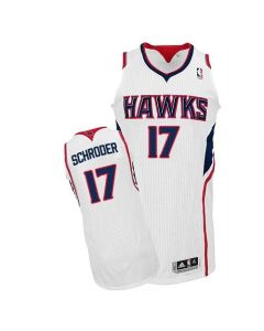 Revolution 30 Hawks #17 Dennis Schroder White Stitched NBA Jersey