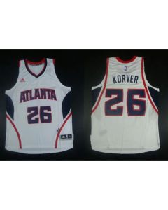 Revolution 30 Hawks #26 Kyle Korver White Stitched NBA Jersey