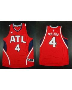 Revolution 30 Hawks #4 Paul Millsap Red Stitched NBA Jersey
