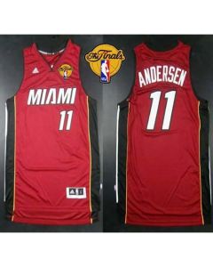 Revolution 30 Heat #11 Chris Andersen Red Finals Patch Stitched NBA Jersey