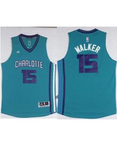 Revolution 30 Hornets #15 Kemba Walker Light Blue Stitched NBA Jersey