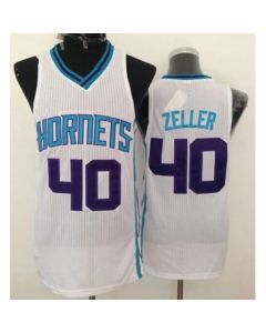 Revolution 30 Hornets #40 Cody Zeller White Stitched NBA Jersey