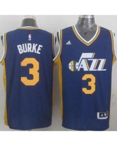 Revolution 30 Jazz #3 Trey Burke Navy Blue Stitched NBA Jersey