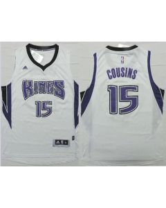 Revolution 30 Kings #15 DeMarcus Cousins White Stitched NBA Jersey