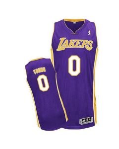 Revolution 30 Lakers #0 Nick Young Purple Stitched NBA Jersey