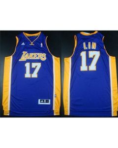 Revolution 30 Lakers #17 Jeremy Lin Purple Stitched Youth NBA Jersey