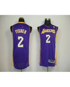 Revolution 30 Lakers #2 Derek Fisher Purple Stitched NBA Jersey