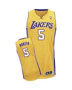 Revolution 30 Lakers #5 Carlos Boozer Yellow Stitched NBA Jersey