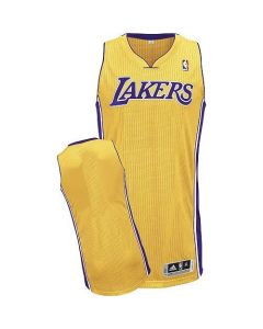 Revolution 30 Lakers Blank Yellow Stitched NBA Jersey