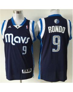 Revolution 30 Mavericks #9 Rajon Rondo Navy Blue Stitched NBA Jersey
