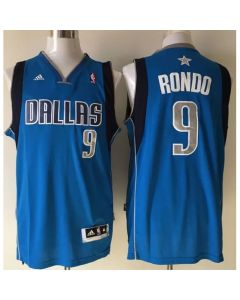 Revolution 30 Mavericks #9 Rajon Rondo Sky Blue Stitched NBA Jersey