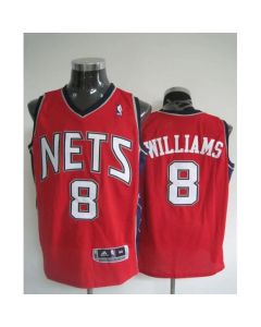 Revolution 30 Nets #8 Deron Red Williams Stitched NBA Jersey