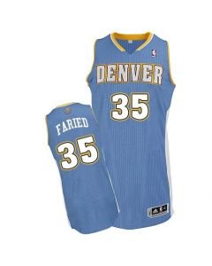 Revolution 30 Nuggets #35 Kenneth Faried Baby Blue Stitched NBA Jersey