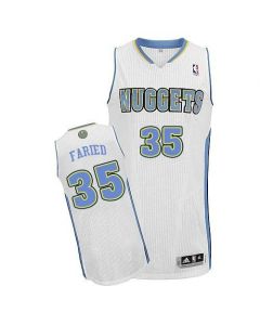 Revolution 30 Nuggets #35 Kenneth Faried White Stitched NBA Jersey