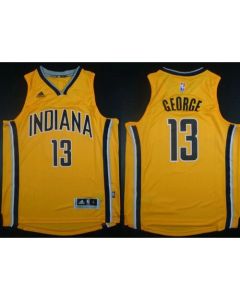 Revolution 30 Pacers #13 Paul George Yellow Stitched NBA Jersey