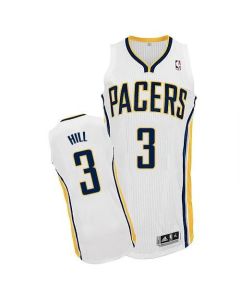 Revolution 30 Pacers #3 George Hill White Road Stitched NBA Jersey