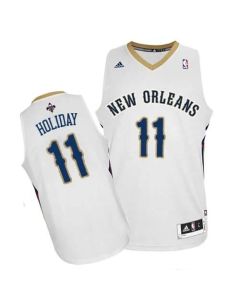 Revolution 30 Pelicans #11 Jrue Holiday White Stitched NBA Jersey