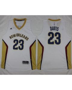 Revolution 30 Pelicans #23 Anthony Davis White Stitched NBA Jersey