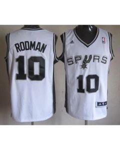 Revolution 30 Spurs #10 Dennis Rodman White Stitched NBA Jersey
