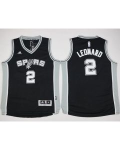 Revolution 30 Spurs #2 Kawhi Leonard Black Youth Stitched NBA Jersey