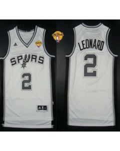 Revolution 30 Spurs #2 Kawhi Leonard White Finals Patch Stitched NBA Jersey