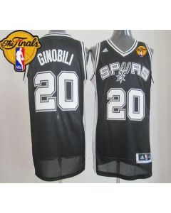 Revolution 30 Spurs #20 Manu Ginobili Black Finals Patch Stitched NBA Jersey