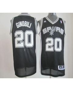 Revolution 30 Spurs #20 Manu Ginobili Black Stitched NBA Jersey