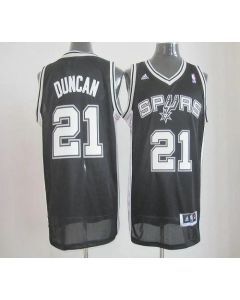 Revolution 30 Spurs #21 Tim Duncan Black Stitched NBA Jersey