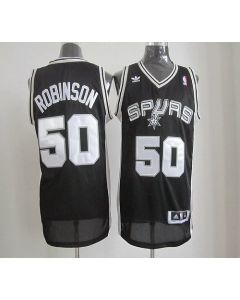 Revolution 30 Spurs #50 David Robinson Black Stitched NBA Jersey