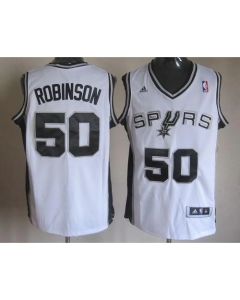 Revolution 30 Spurs #50 David Robinson White Stitched NBA Jersey