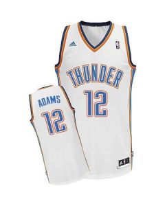 Revolution 30 Thunder #12 Steven Adams White Stitched NBA Jersey