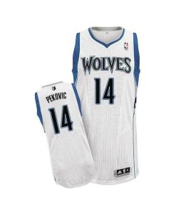 Revolution 30 Timberwolves #14 Nikola Pekovic White Stitched NBA Jersey