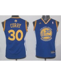 Revolution 30 Warriors #30 Stephen Curry Blue Stitched Youth NBA Jersey