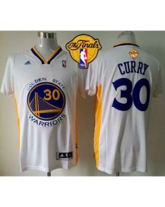 Revolution 30 Warriors #30 Stephen Curry White Alternate The Finals Patch Stitched NBA Jersey
