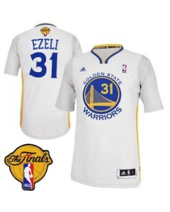Revolution 30 Warriors #31 Festus Ezeli White Alternate The Finals Patch Stitched NBA Jersey