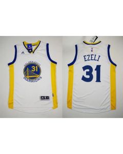 Revolution 30 Warriors #31 Festus Ezeli White Stitched NBA Jersey