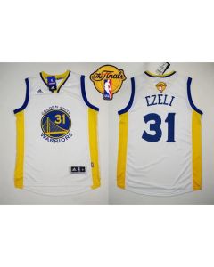 Revolution 30 Warriors #31 Festus Ezeli White The Finals Patch Stitched NBA Jersey