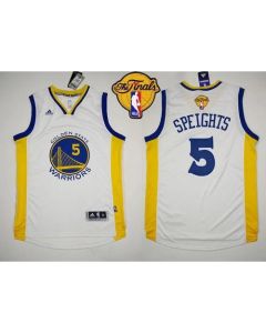 Revolution 30 Warriors #5 Marreese Speights White The Finals Patch Stitched NBA Jersey
