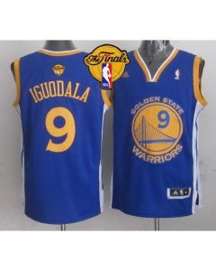 Revolution 30 Warriors #9 Andre Iguodala Blue The Finals Patch Stitched NBA Jersey