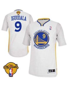 Revolution 30 Warriors #9 Andre Iguodala White Alternate The Finals Patch Stitched NBA Jersey