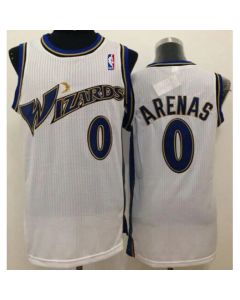 Revolution 30 Wizards #0 Gilbert Arenas With NBA Patch White Stitched NBA Jersey