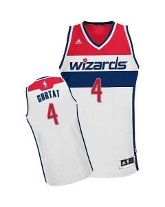 Revolution 30 Wizards #4 Marcin Gortat White Stitched NBA Jersey